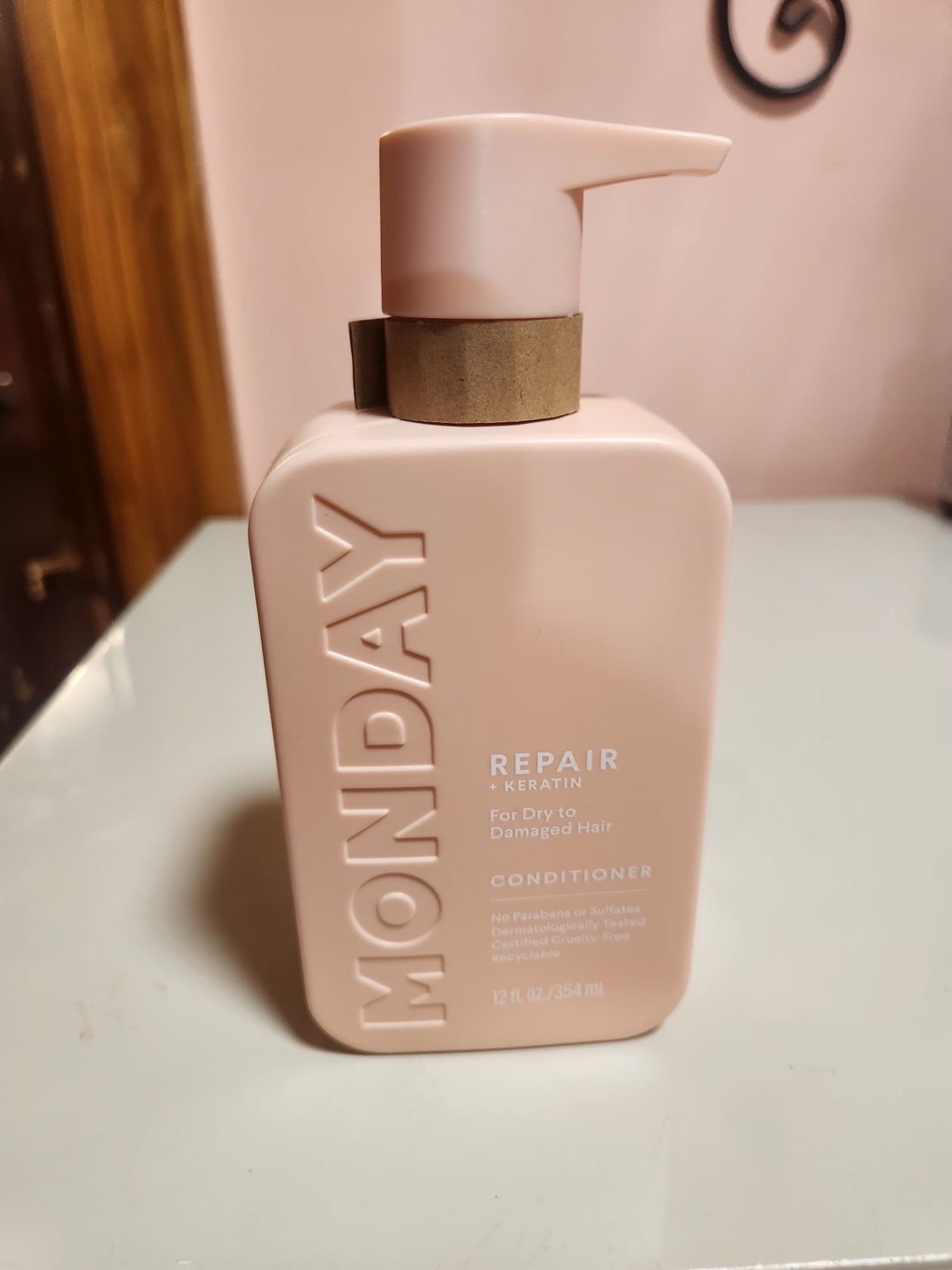 MONDAY Repair + Keratin Conditioner Sulfate-Free Dry/Damaged Hair 12 fl oz